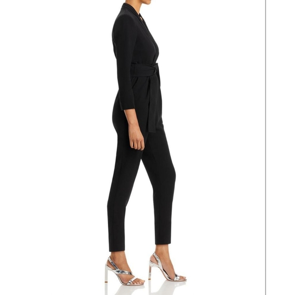 A.L.C. Kieran Black Tie-Waist Jumpsuit - Picture 3 of 15